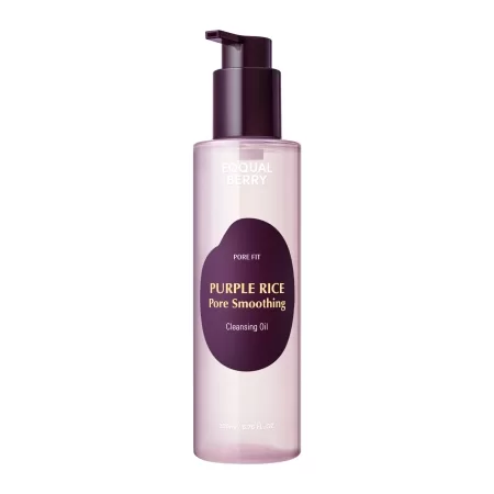 Очищающее масло с пурпурным рисом для сужения пор и сияния кожи EQQUALBERRY Purple Rice Pore Smoothing Cleansing Oil